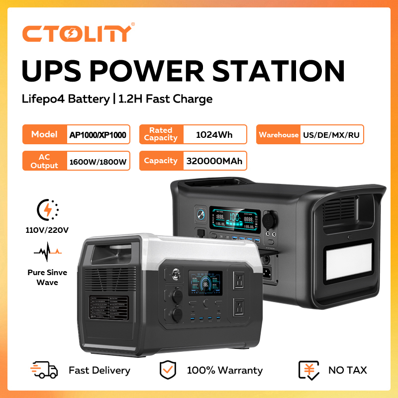 Solar Powered Charger - Estação de Energia Portátil CTOLITY 1800W