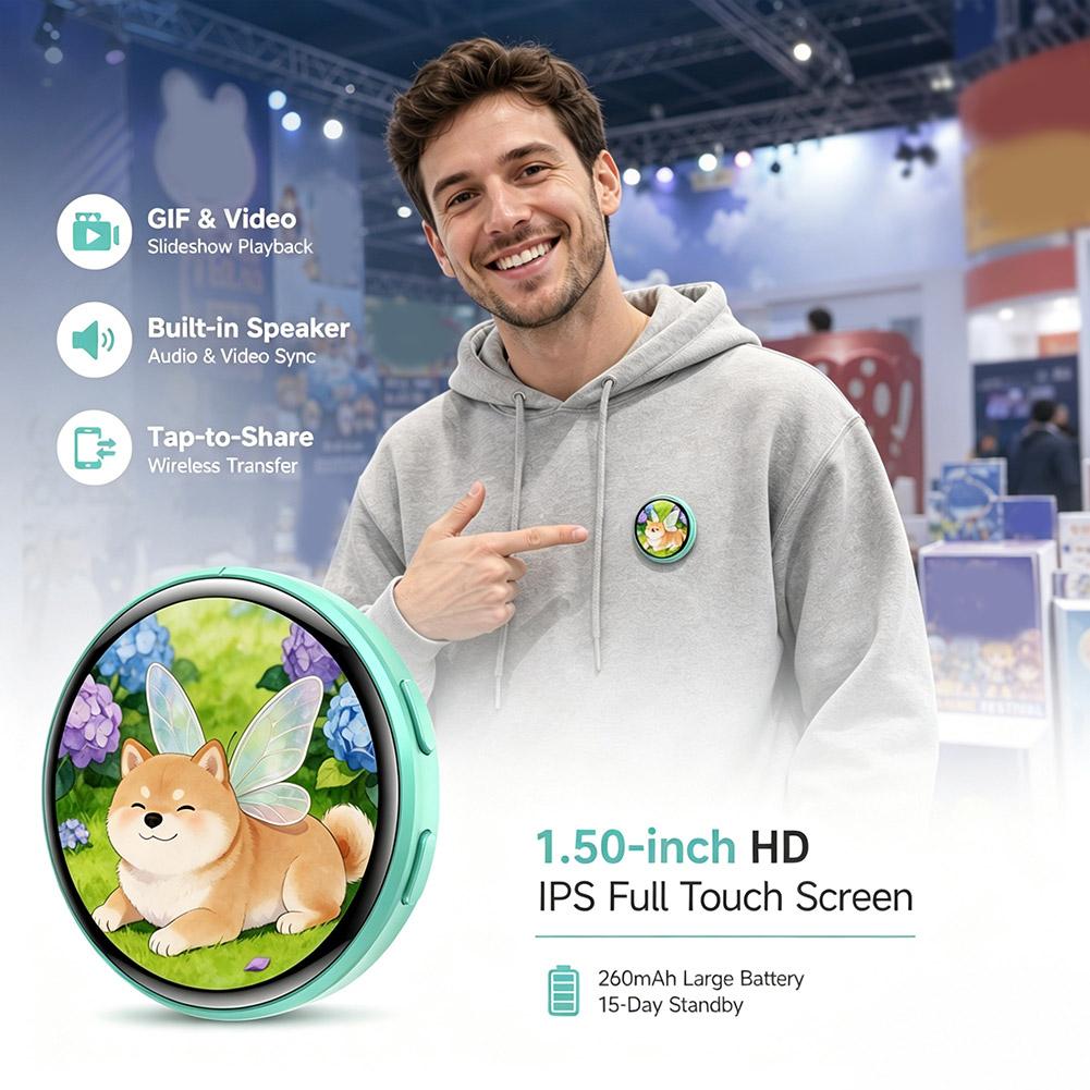 Electronics Gadgets Wholesale - Crachá Eletrônico com Tela IPS de