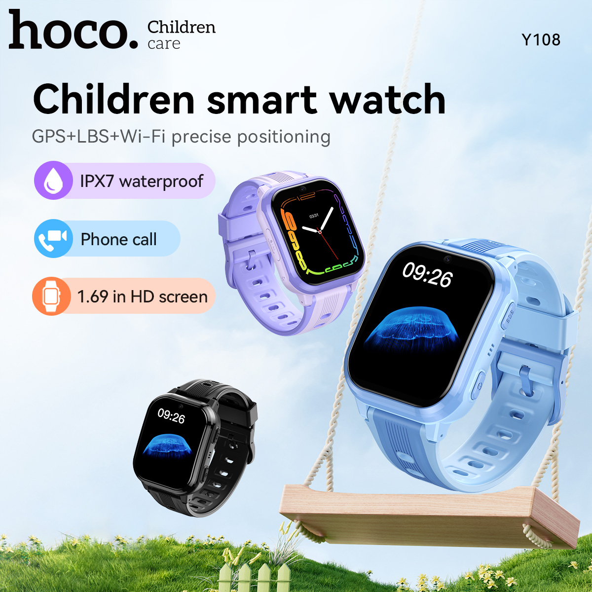 Smart Watch Kids - Relógio inteligente infantil HOCO Y108 com