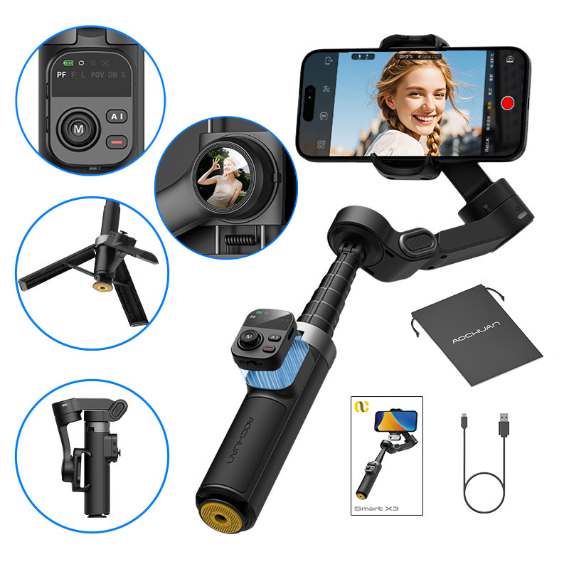 AOCHUAN Smart X3 360 °   Estab - Auto Tracking Tripod avaliação e preço