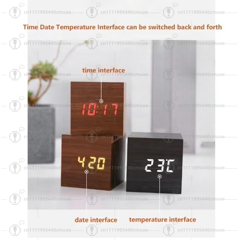 Despertador Digital de Madeira - Digital Alarm Clock avaliação e preço