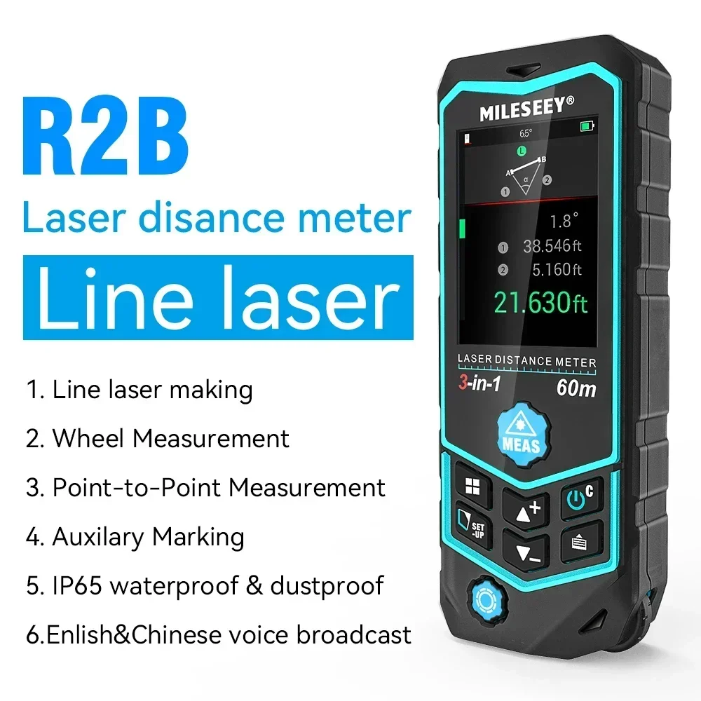 Mileseey R2B 60M Medidor a Las - Laser Distance Measure avaliação e preço