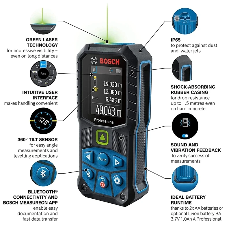 Bosch GLM50-27CG 50M Medidor d - Laser Distance Measure avaliação e preço