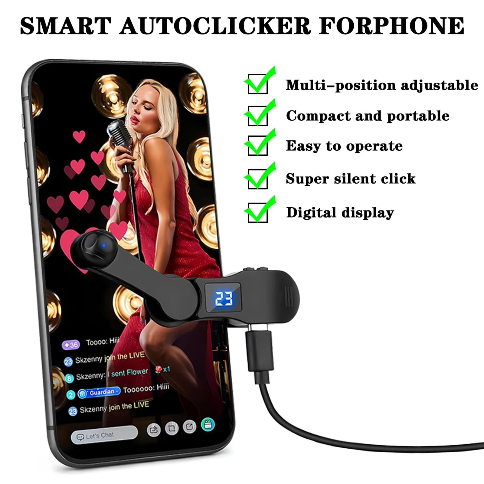Clicker de tela automático par - Auto Tracking Tripod avaliação e preço