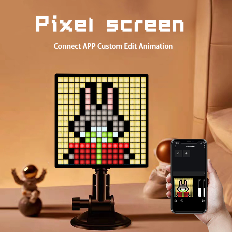 Zsqhet led pixel art display s - Digital Alarm Clock avaliação e preço