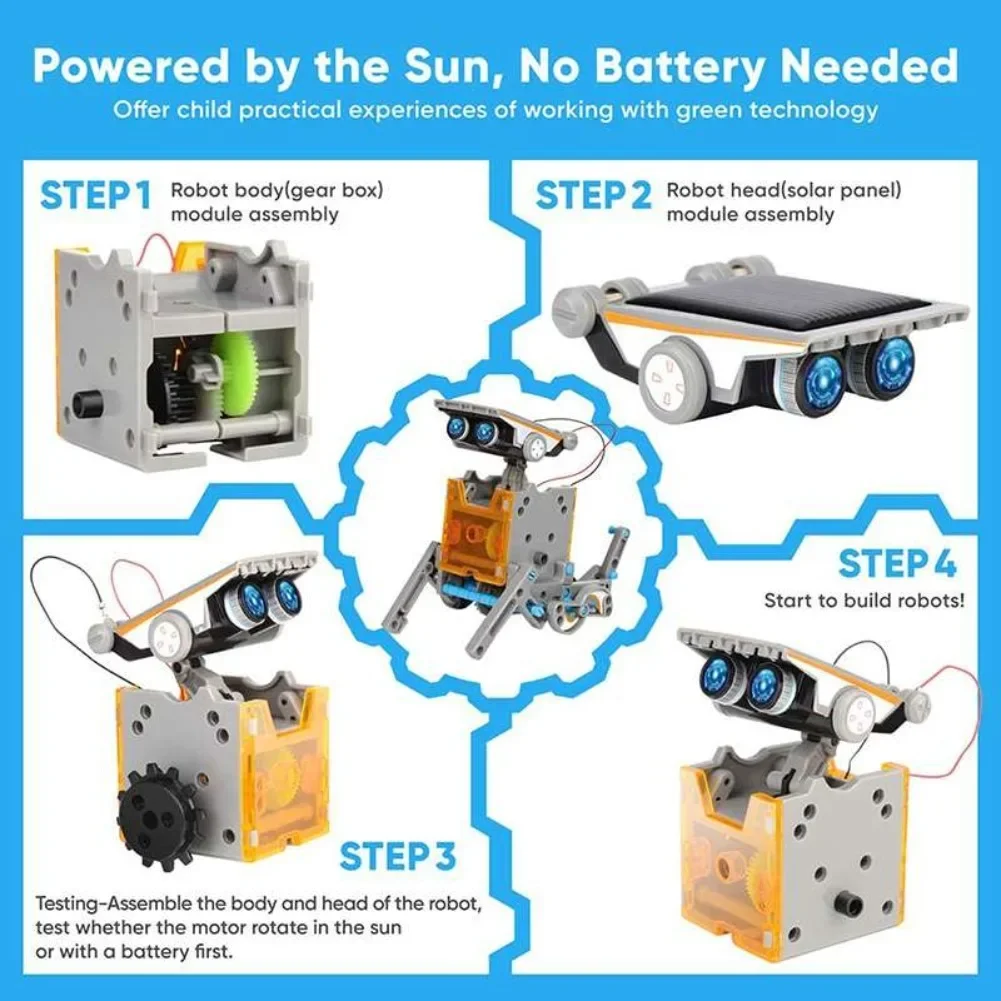 13 em 1 robô movido a energia  - Diy Electronics Gadgets avaliação e preço